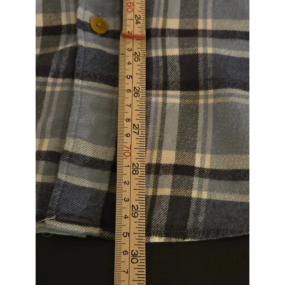 J‎ Crew Slim Fit Plaid Flannel Shirt Mens XL Blue/Gray Cotton Button Down